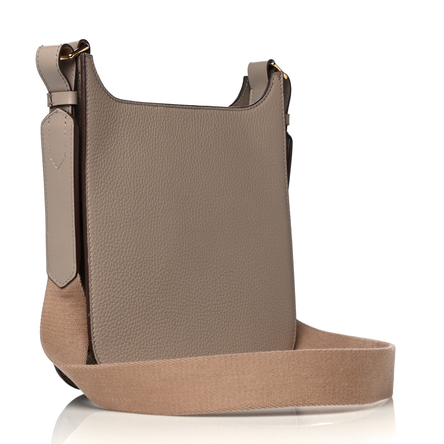 Tom Ford Grained Calfskin Rialto Crossbody Taupe 4 of 11