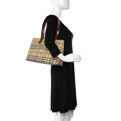 Burberry Haymarket Check Small Tote Brown 2 of 11