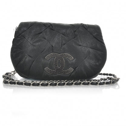 Chanel Iridescent Calfskin Glint Messenger Flap Black 1 of 9