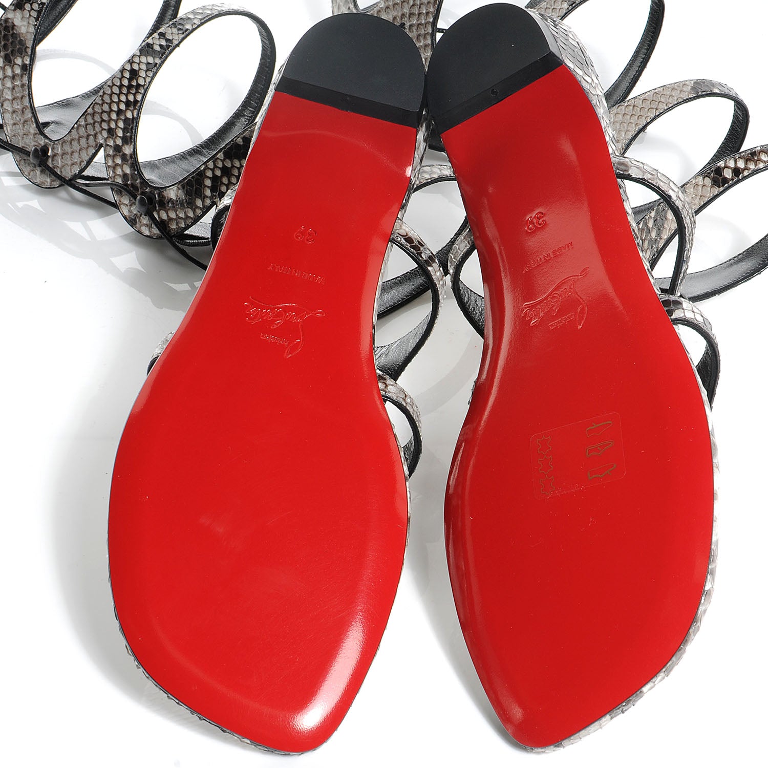 Christian Louboutin Python Girafina Gladiator Sandals 39 5 of 6