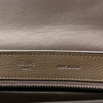 Celine Drummed Calfskin Suede Medium Trapeze Souris 6 of 9