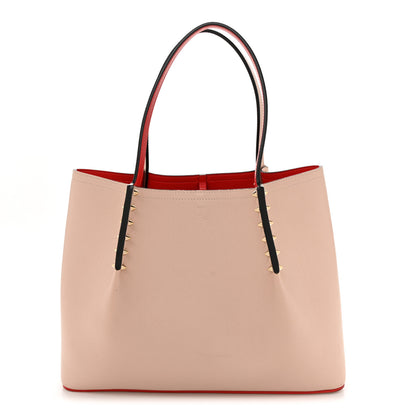 Christian Louboutin Calfskin Spiked Small Cabarock Shopper Tote Rose De Chine 1 of 10