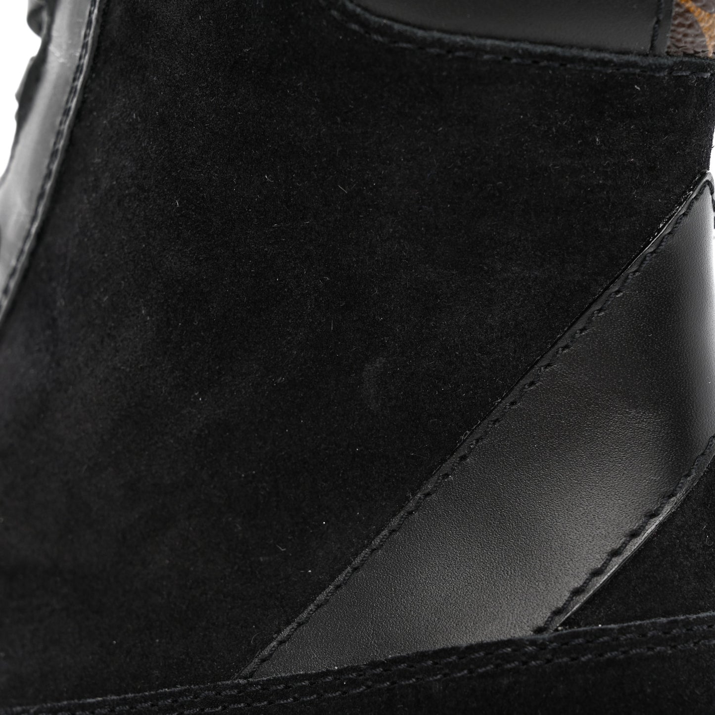 Suede Calfskin Monogram Laureate Platform Desert Boots 41 Black
