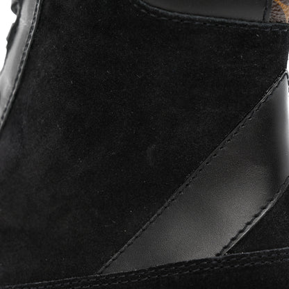 Louis Vuitton Suede Calfskin Monogram Laureate Platform Desert Boots 41 Black 11 of 13