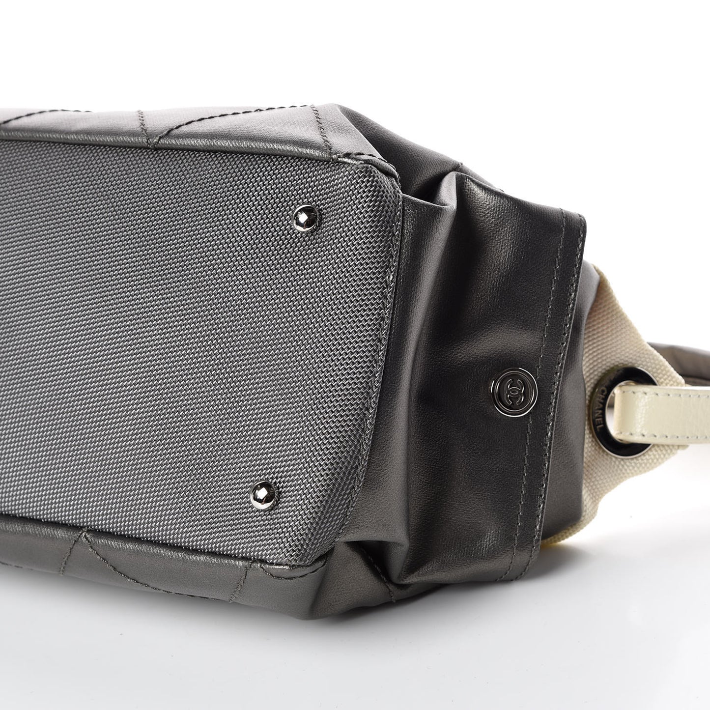 Coated Canvas Paris Biarritz Hobo Silver