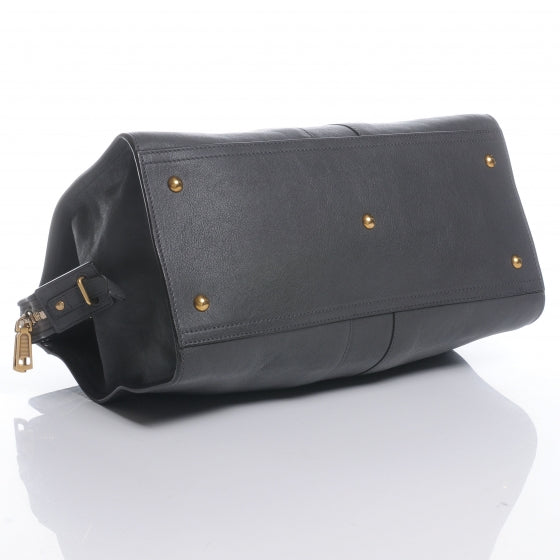Saint Laurent Leather Medium Cabas Chyc Grey 4 of 8