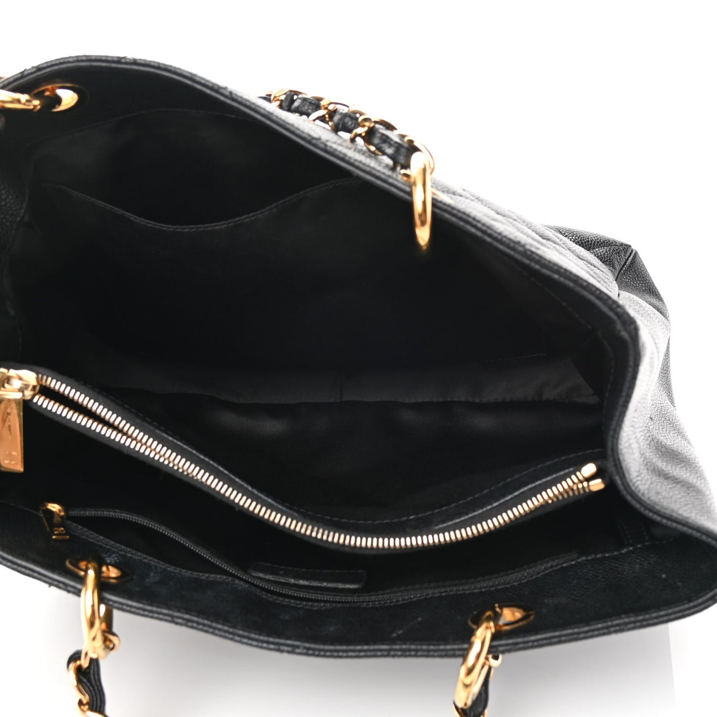 Caviar Quilted Grand Shopping Tote GST Black