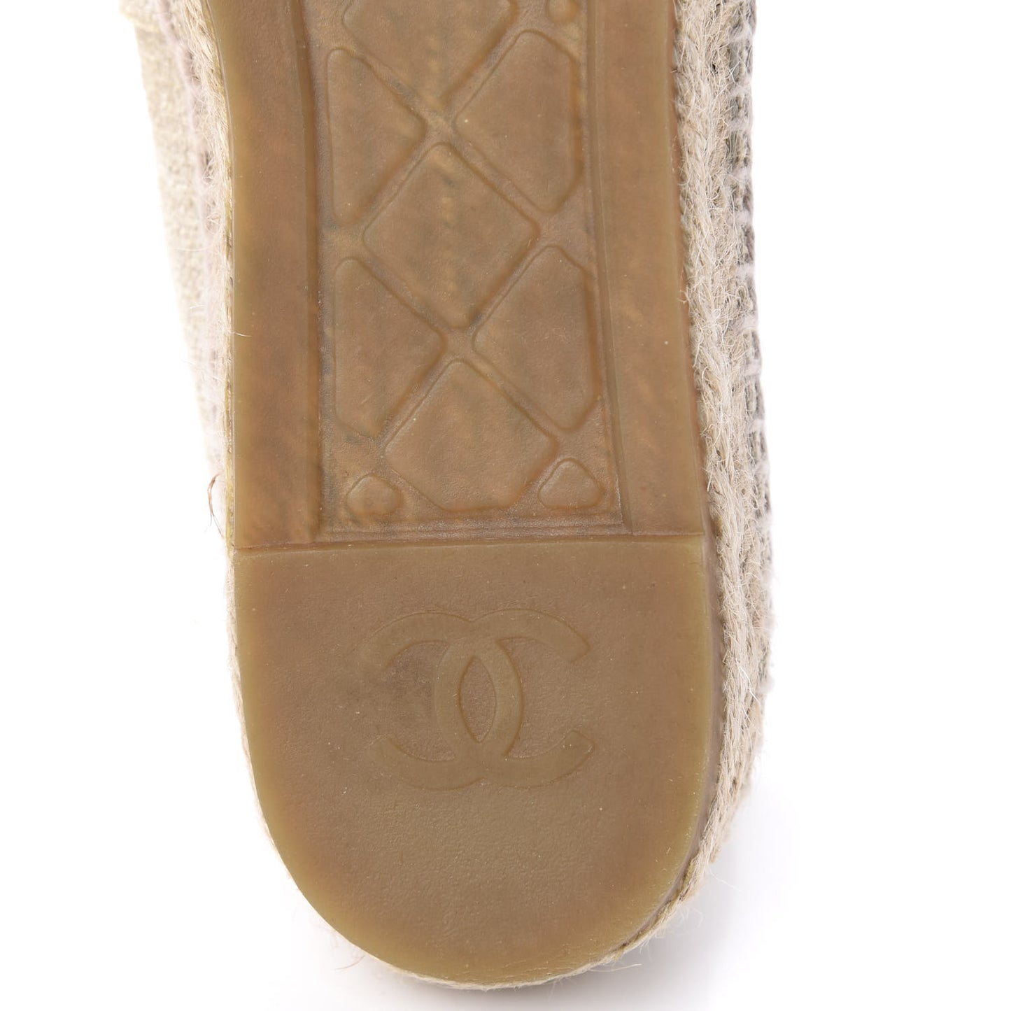 Toile Sequin CC Espadrilles 41 Beige Black
