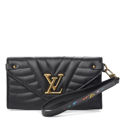 Louis Vuitton Calfskin New Wave Long Wallet Black 1 of 12