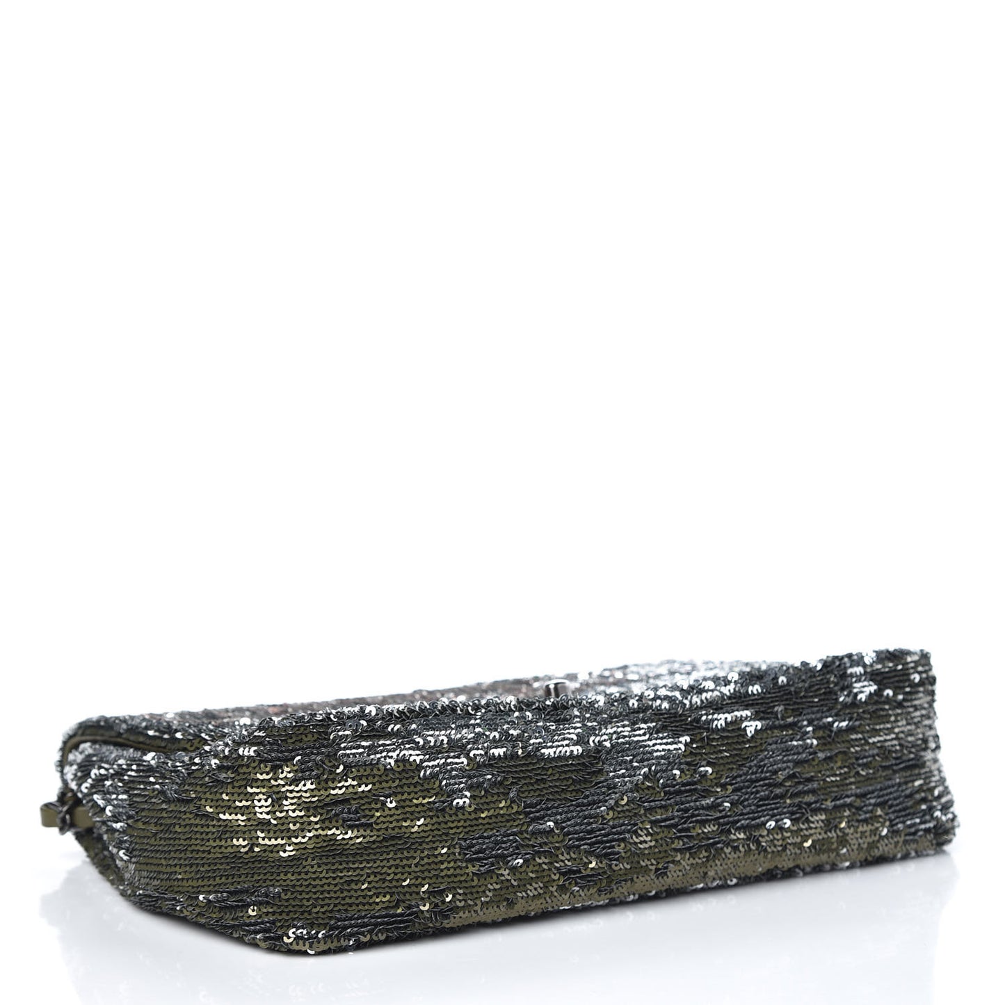 Sequin Coco Cuba Medium Single Flap Khaki
