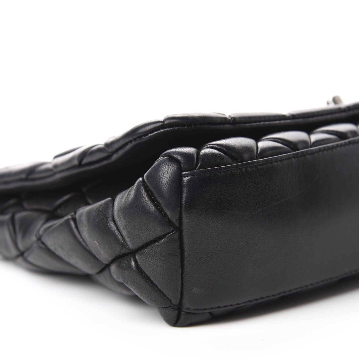 Lambskin Large New Bubble Flap Black