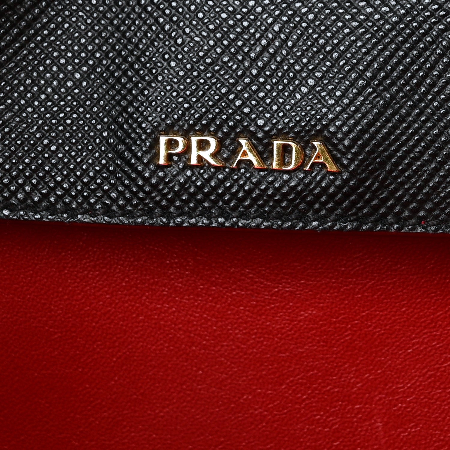 Prada Saffiano Cuir Medium Double Bag Black Fuoco 7 of 12