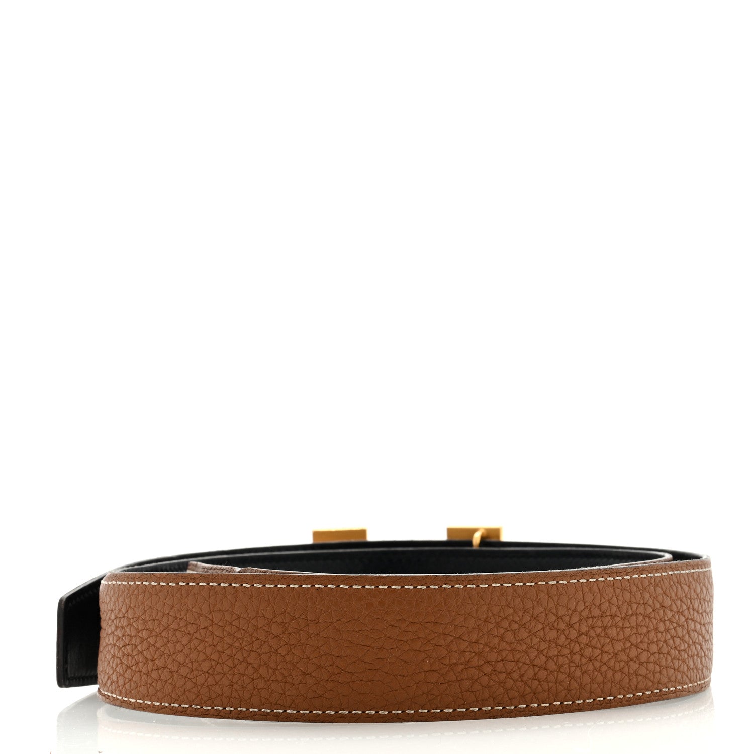 Hermes Swift Togo 32mm H Belt 85 34 Black Gold 2 of 5