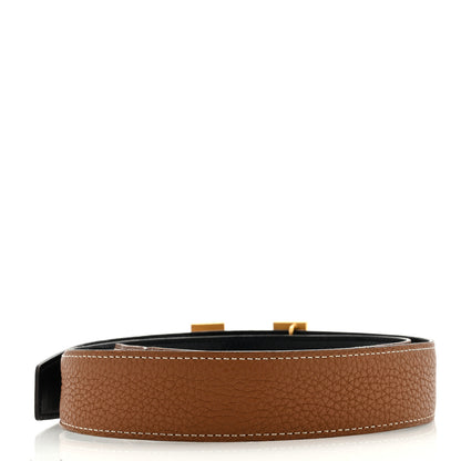 Hermes Swift Togo 32mm H Belt 85 34 Black Gold 2 of 5