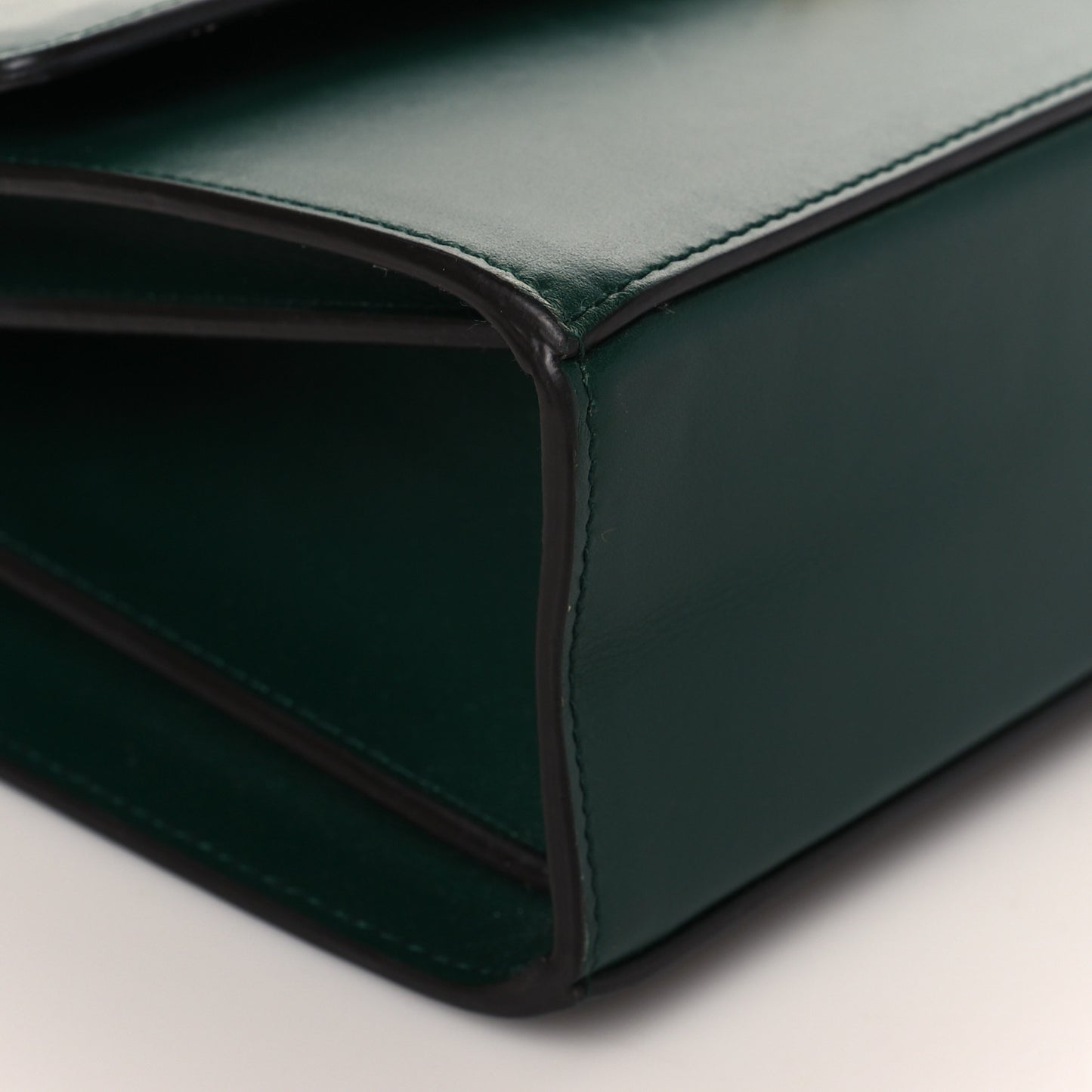 Grainy Calfskin Small Zumi Shoulder Bag Vintage Green
