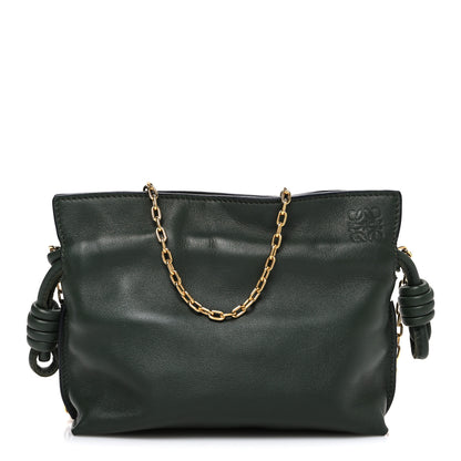 Loewe Calfskin Nano Flamenco Knot Clutch Khaki 1 of 10