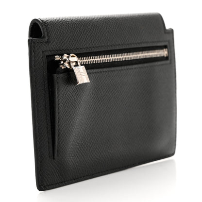 Hermes Epsom Kelly Pocket Compact Wallet Black 3 of 10
