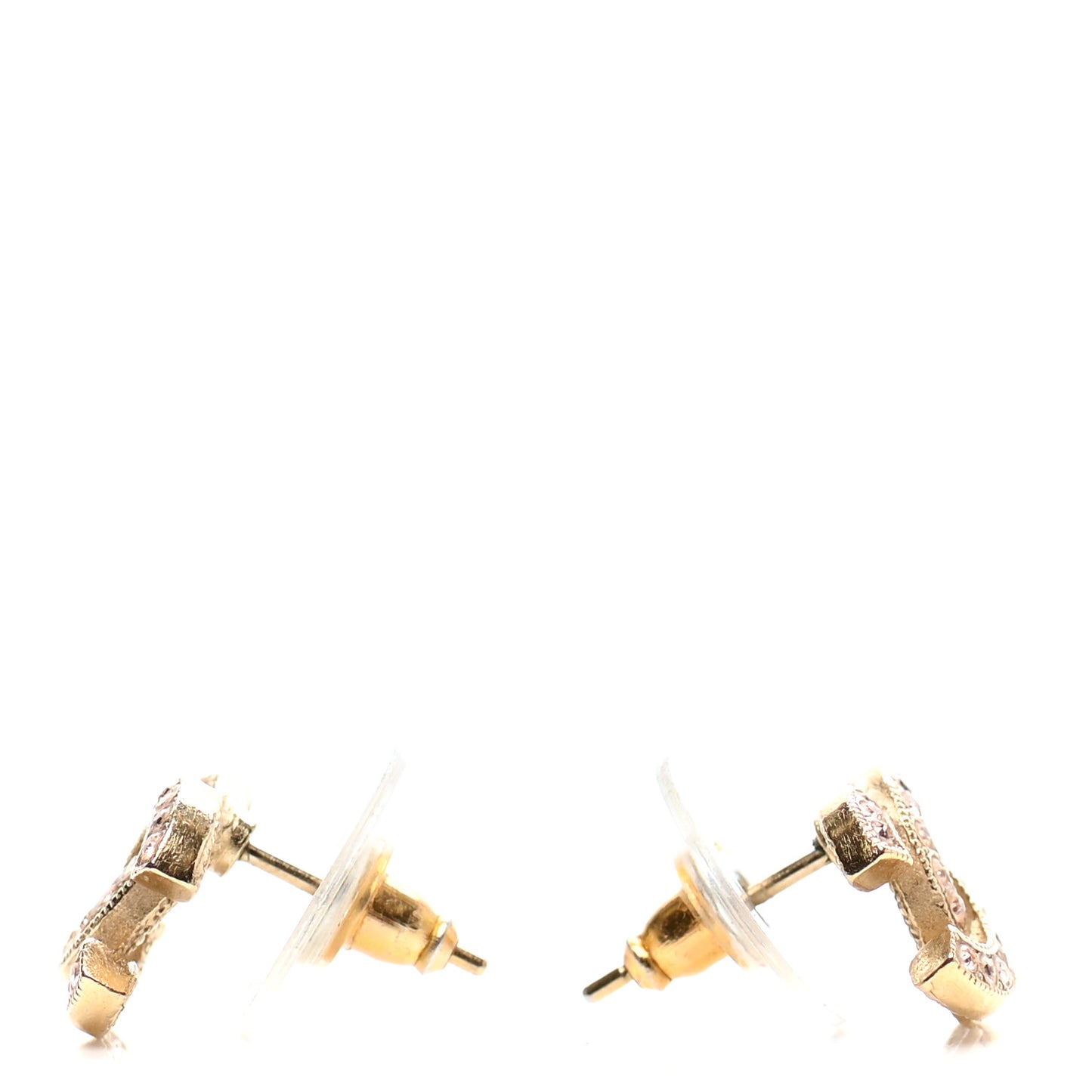 Crystal Timeless CC Earrings Gold Light Pink