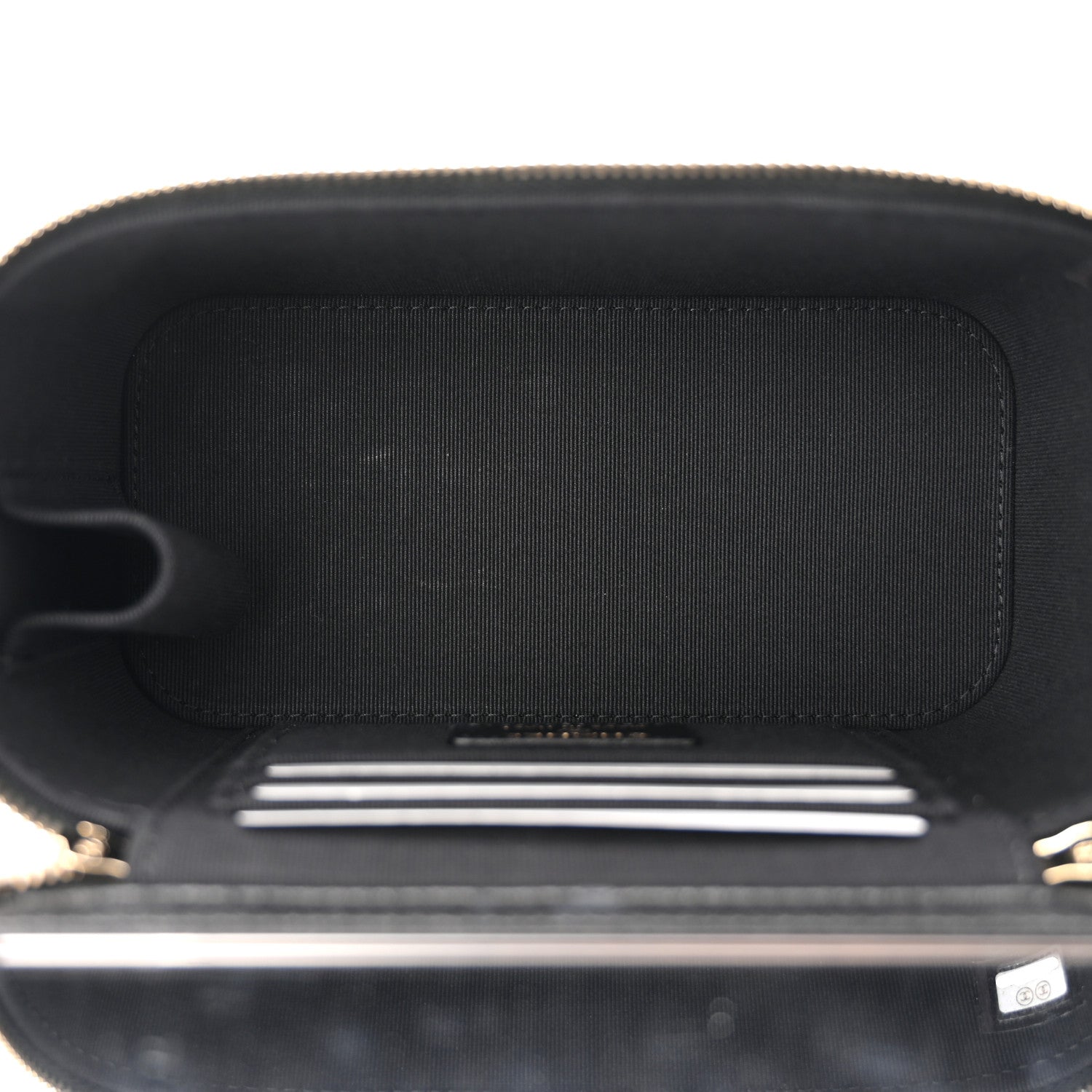 Chanel Lambskin Quilted Small Top Handle Vanity Case With Chain Black 5 of 13