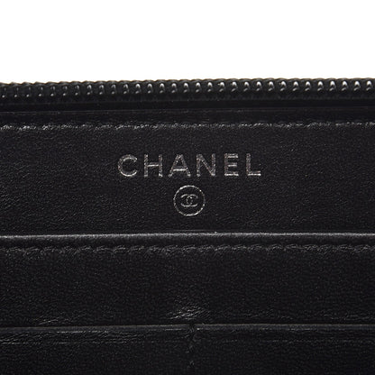 Chanel Patent Quilted Boy Zip Around Wallet Burgundy 6 of 8
