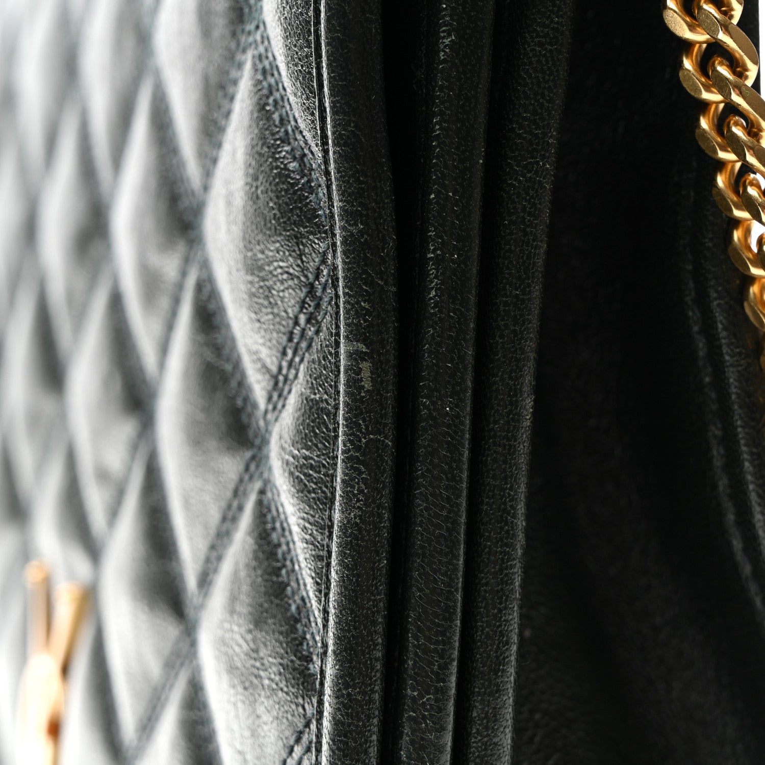 Saint Laurent Lambskin Quilted Mini Becky Chain Bag Vert Fonce 11 of 21