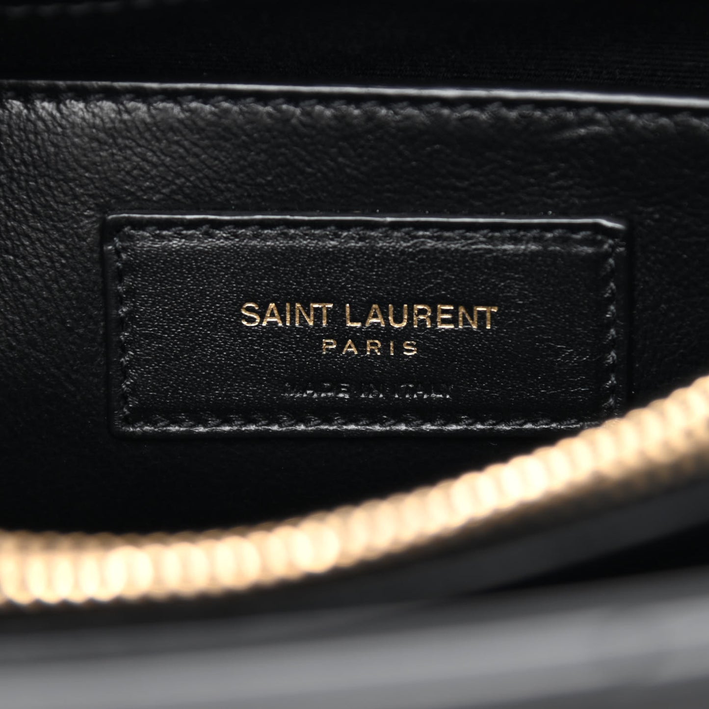 Calfskin Y Quilted Monogram Small Loulou Chain Satchel Black