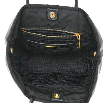 Prada Tessuto Nylon Saffiano Tote Black 5 of 14
