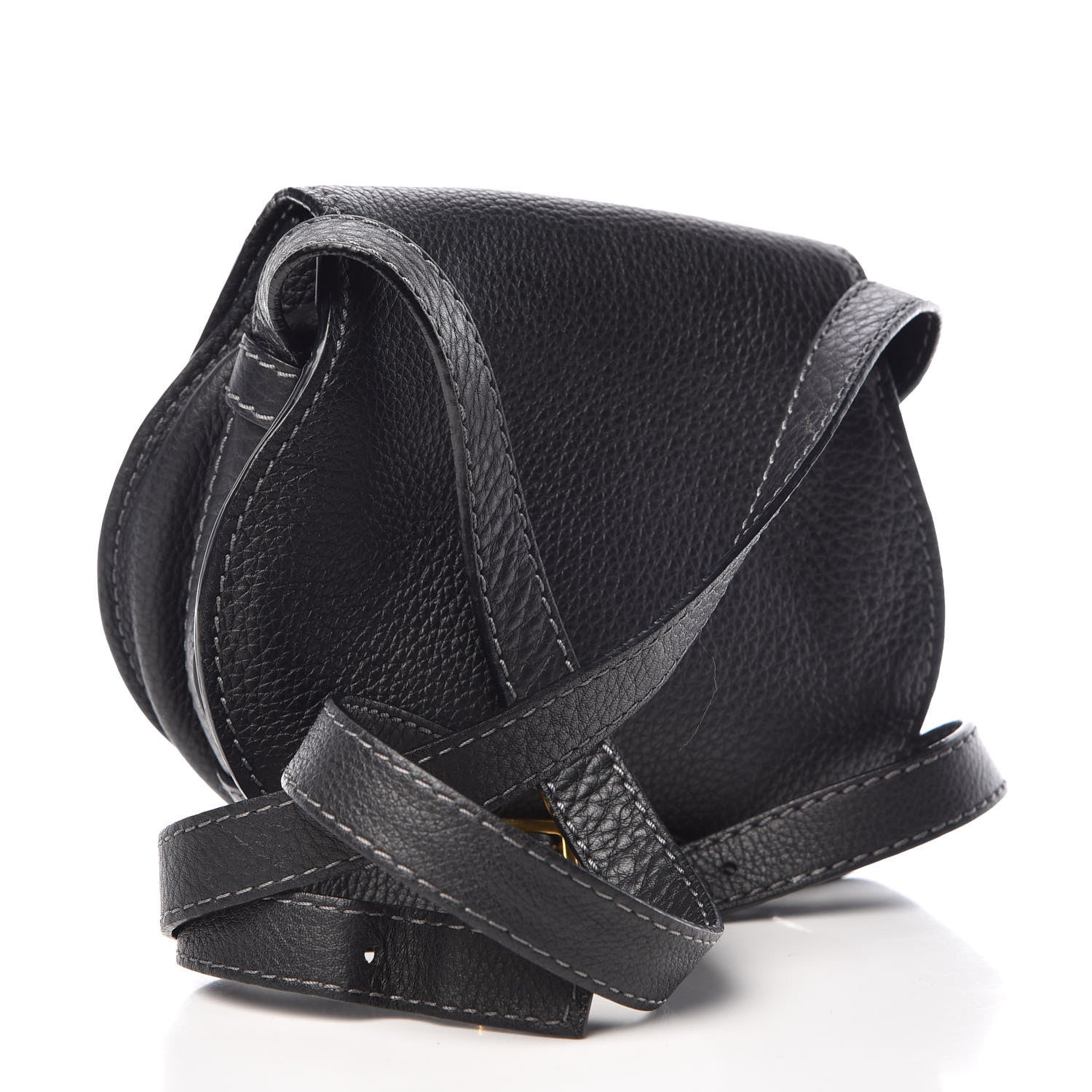Chloe Calfskin Mini Marcie Round Crossbody Bag Black 3 of 7