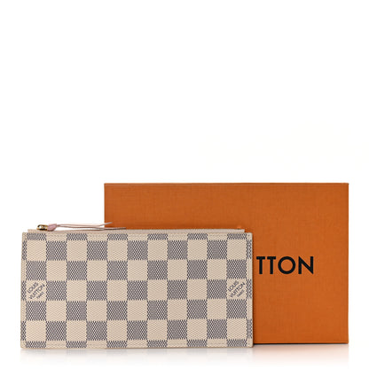 Louis Vuitton Damier Azur Felicie Chain Wallet Zippered Insert Rose Ballerine 8 of 8