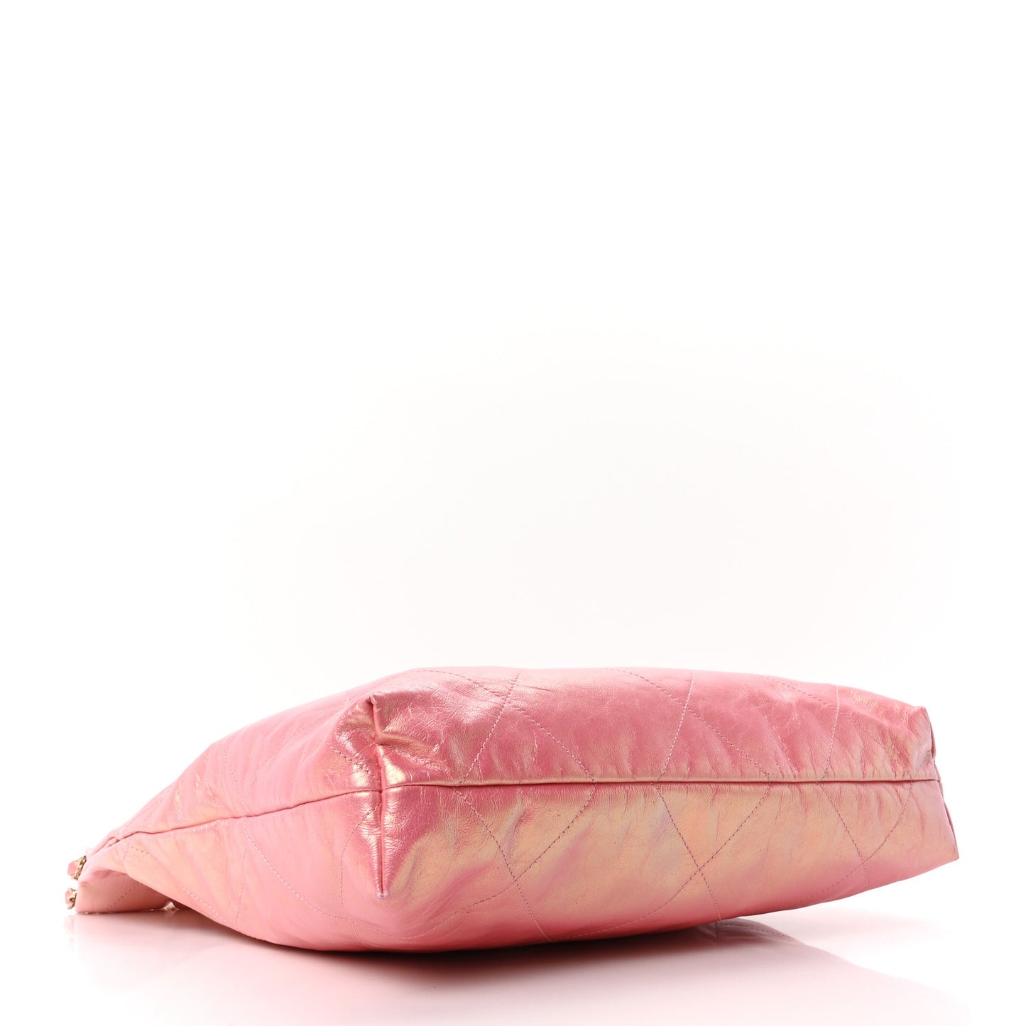 Metallic Calfskin Quilted Small Chanel 22 Pink