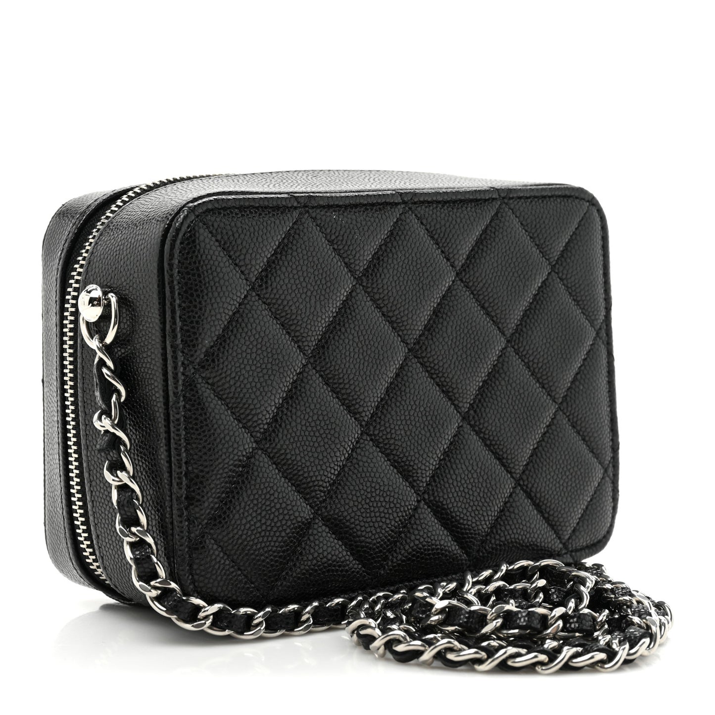 Caviar Quilted Camera Bag Black