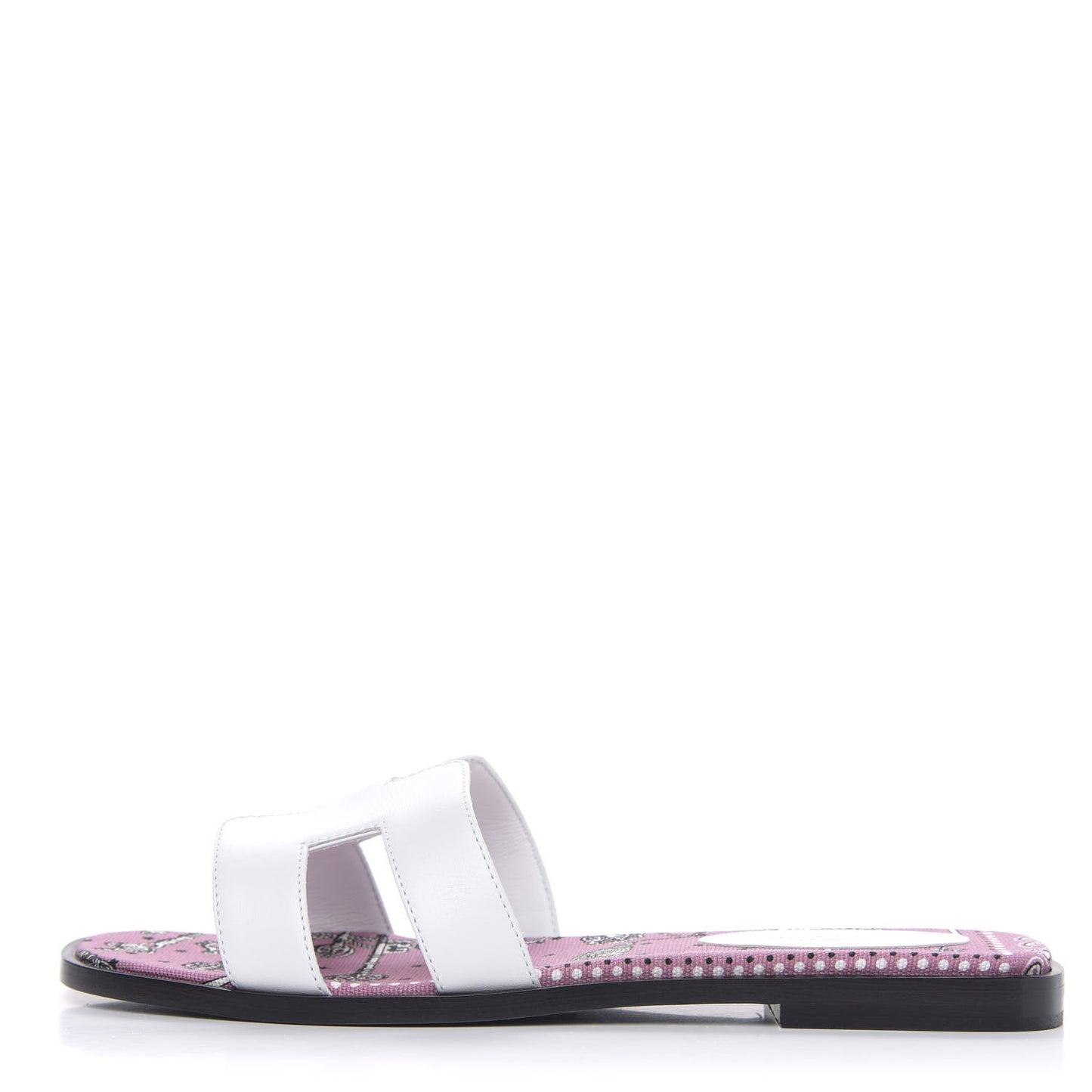 Box Calfskin White Bois De Rose Oran Sandals 36.5 White