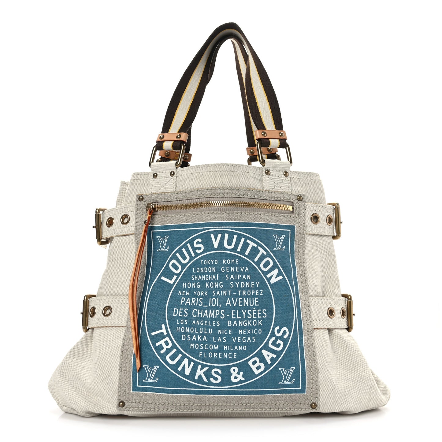 Toile Globe Shopper Cabas MM Blue