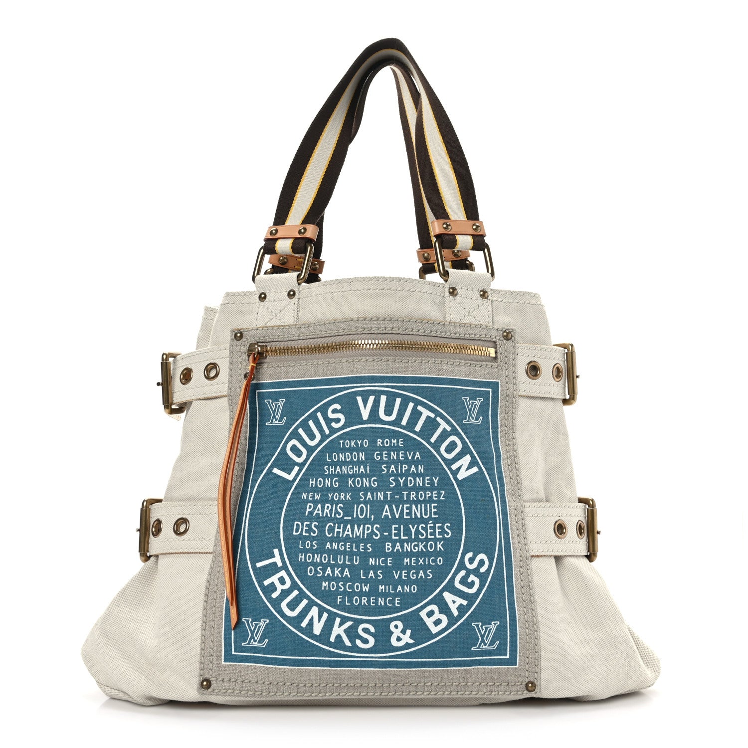 Louis Vuitton Toile Globe Shopper Cabas MM Blue 1 of 9
