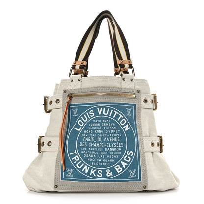 Louis Vuitton Toile Globe Shopper Cabas MM Blue 1 of 9