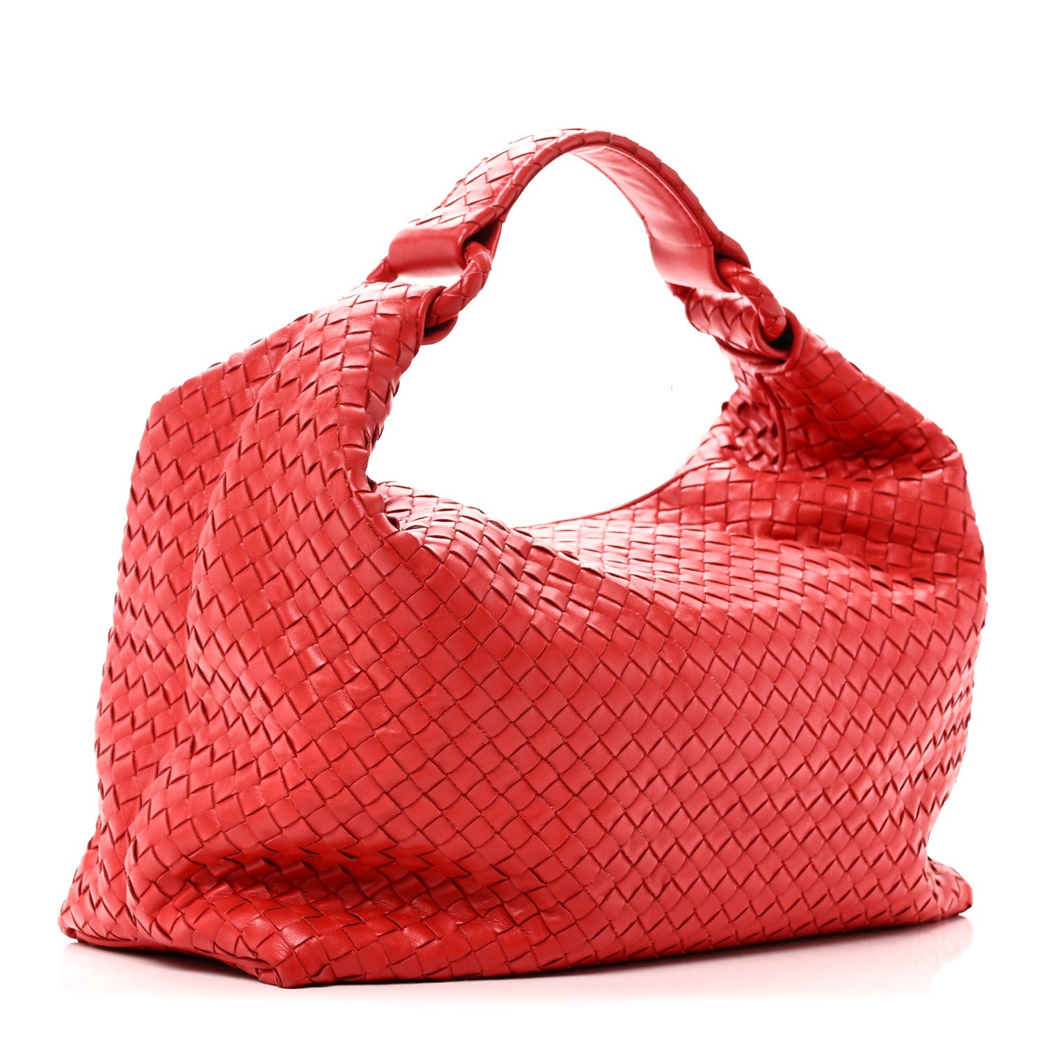 Bottega Veneta Nappa Intrecciato Large Hobo Red 2 of 9