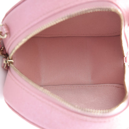 Chanel Iridescent Caviar Quilted Round Clutch With Chain Pink 5 of 8