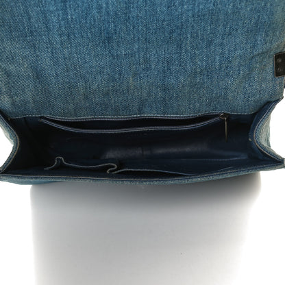 Chanel Denim Quilted Large Boy Flap Blue 4 of 9