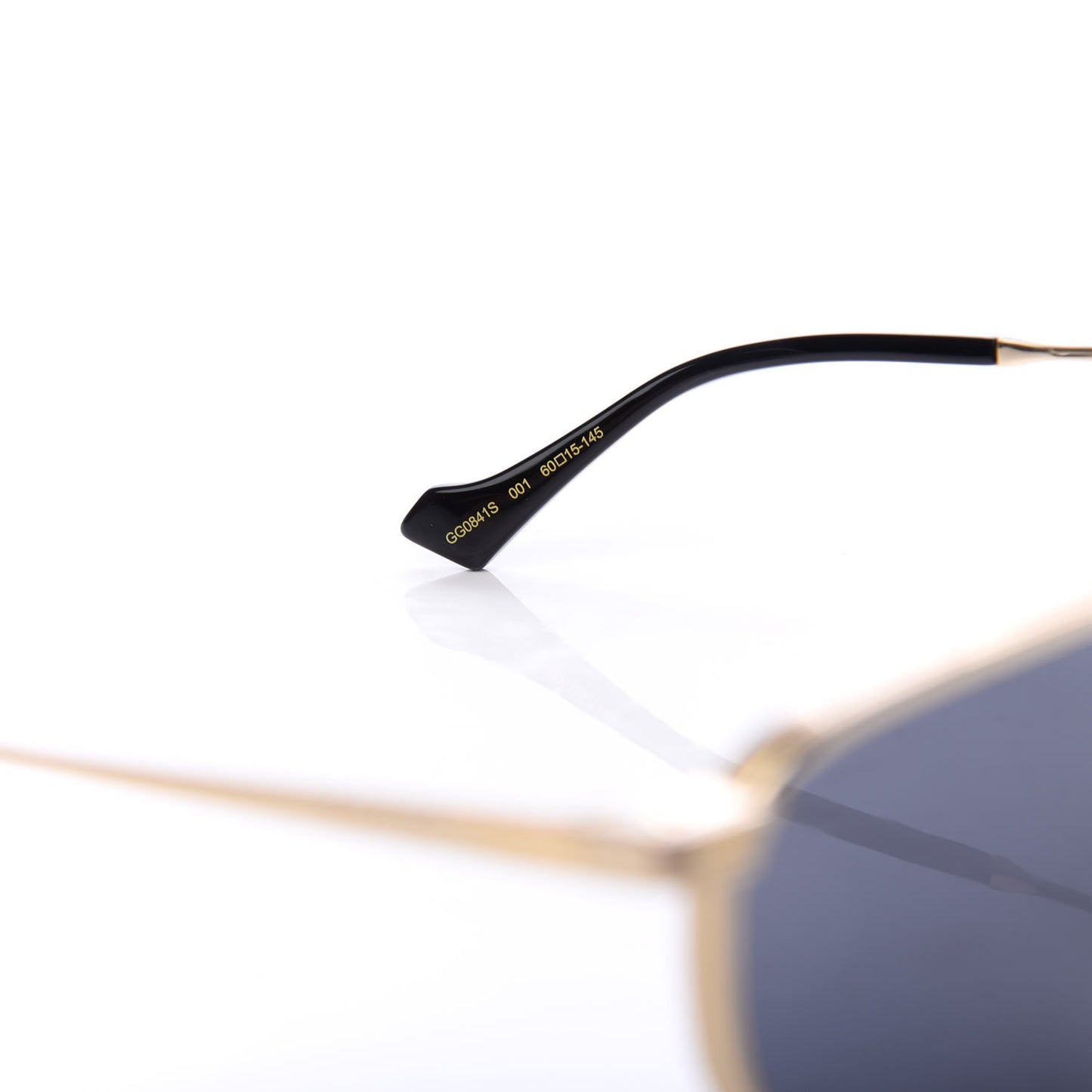 Metal Mens Squared Aviator Sunglasses GG0841S Gold
