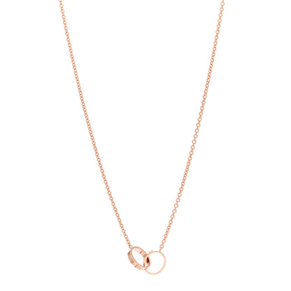 Cartier 18K Pink Gold Interlocking LOVE Necklace 1 of 4