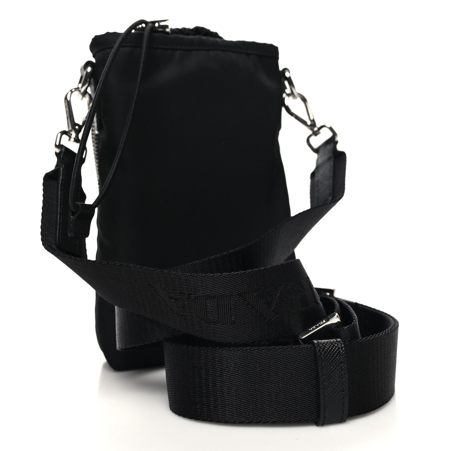 Prada Tessuto Nylon Saffiano Phone Case Crossbody Black 3 of 9
