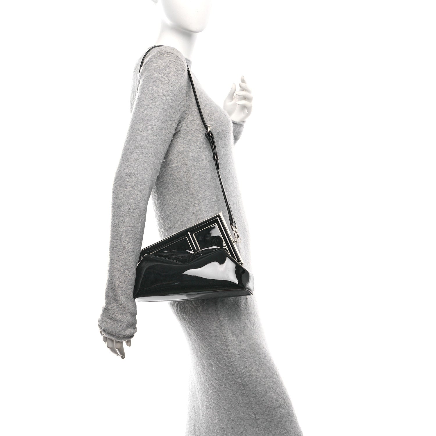 Fendi Patent Midi Fendi First Black 2 of 10