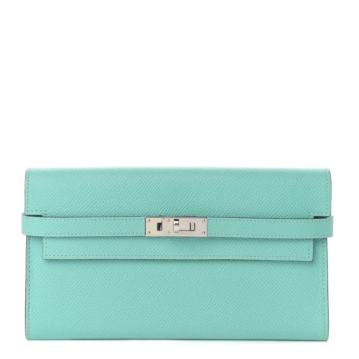 Hermes Epsom Kelly Longue Wallet Bleu Atoll 1 of 12