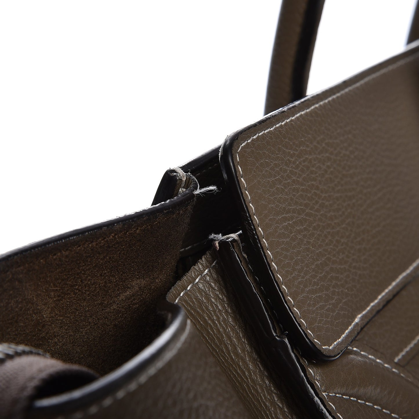 Drummed Calfskin Mini Luggage Souris
