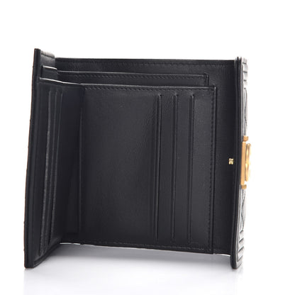 Chanel Caviar Quilted Compact Boy Wallet Black 5 of 9
