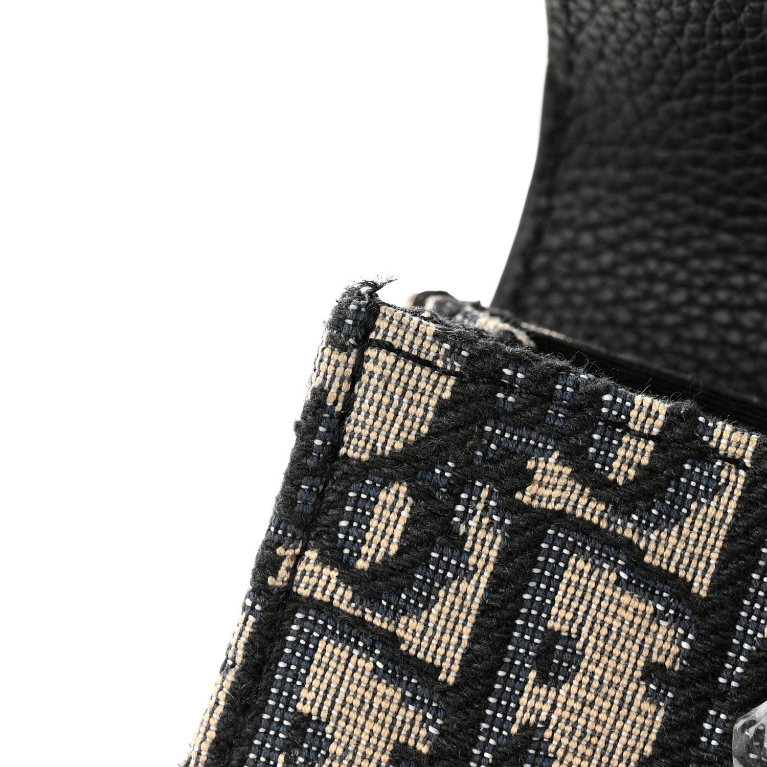 Christian Dior Oblique Grained Calfskin Adjustable Saddle Shoulder Strap With Pouch Black 9 of 12