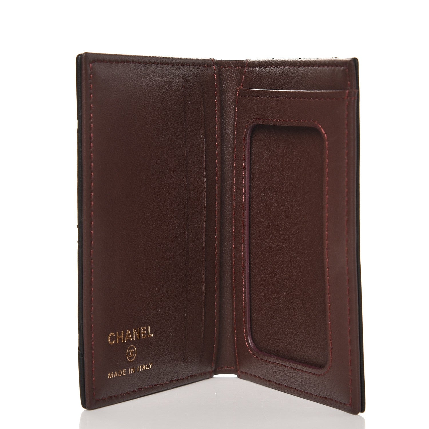 Chanel Lambskin Quilted Card Holder Wallet Black 5 of 7