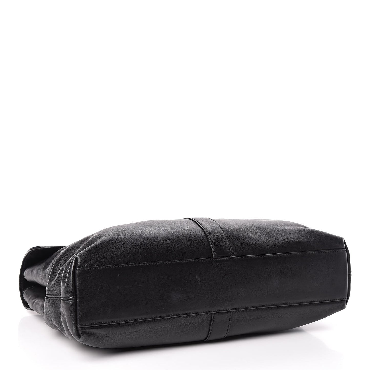 Calfskin Large Flap Tote Black