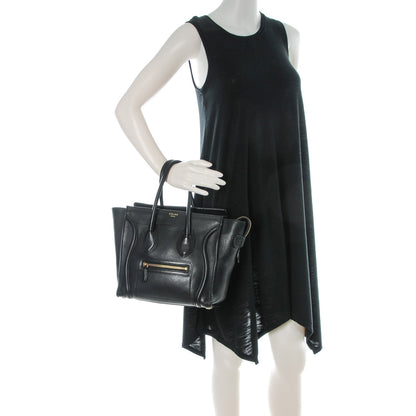 Celine Smooth Calfskin Micro Luggage Black 2 of 9