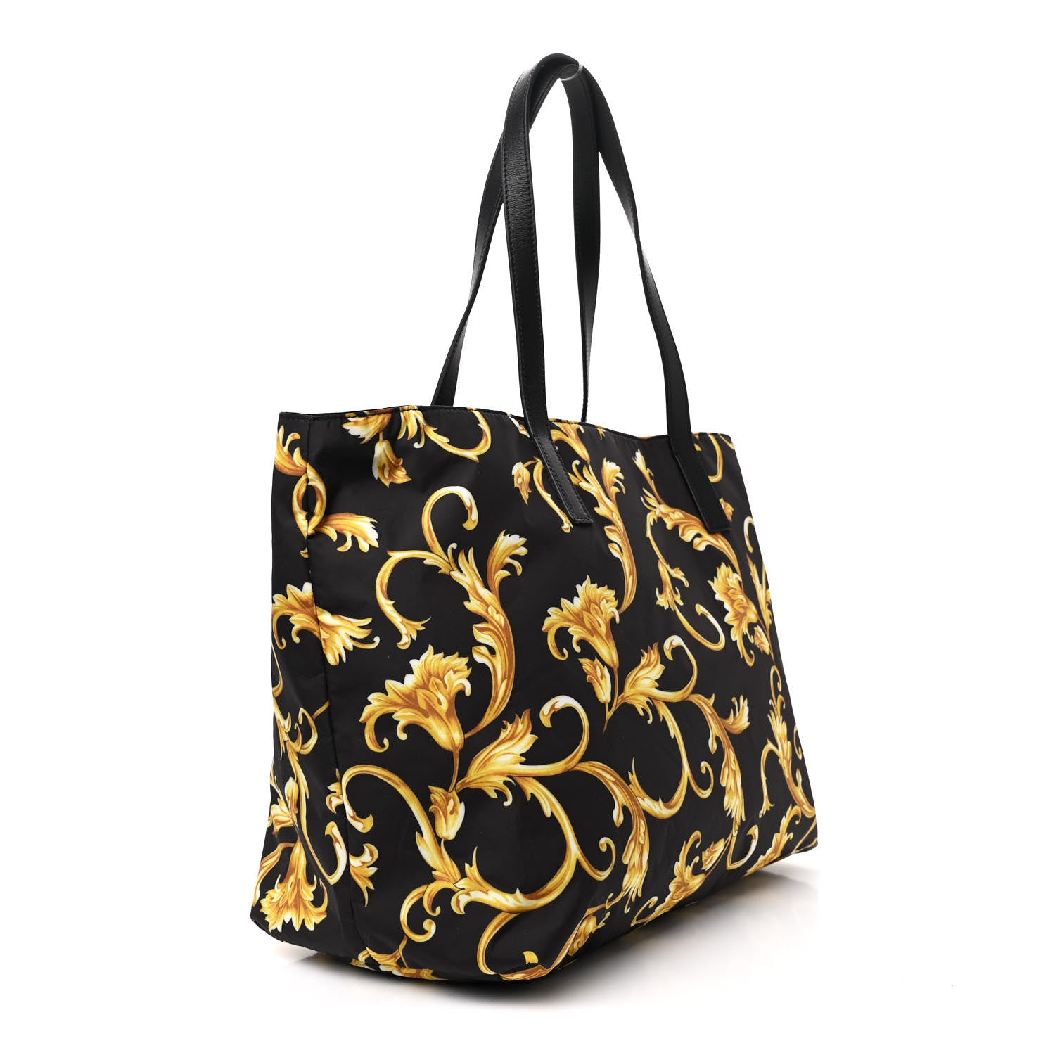 Versace Nylon Baroque Print Tote Black 4 of 12